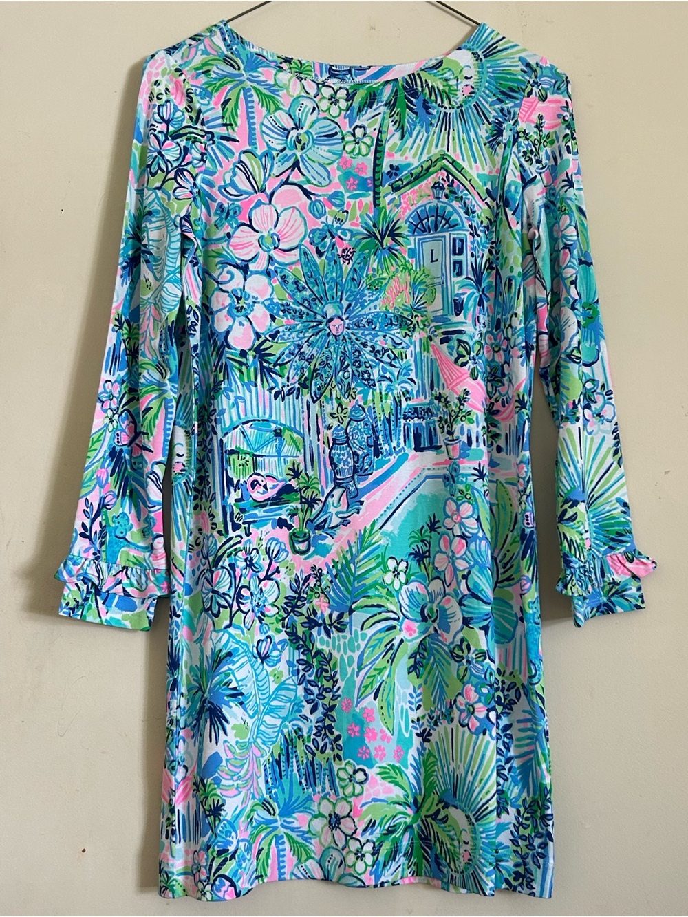 Lilly Pulitzer XL Kids Sophia dress in the Print “Lilly’s House”